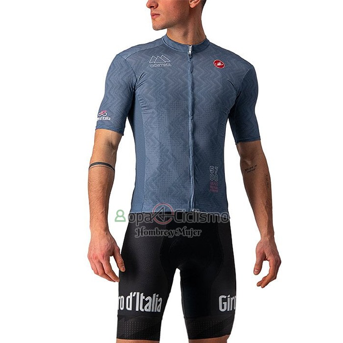 Giro d'Italia Ropa Ciclismo Culotte Corto 2021 Hombre Mangas Cortas Gris